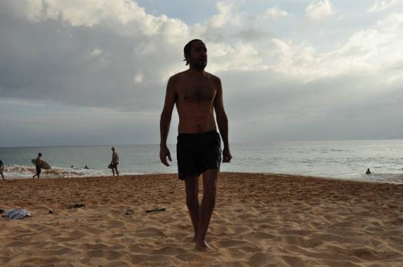 Fim de tarde despreocupado na Big Beach, ao sul de Kihei, litoral de Maui, no Havaí